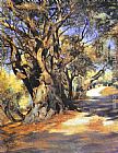 Road Canvas Paintings - Road from Rome to Albano
